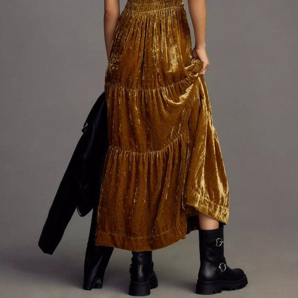 Anthropologie The Somerset Maxi Dress Velvet Edition Size S - Picture 12 of 12